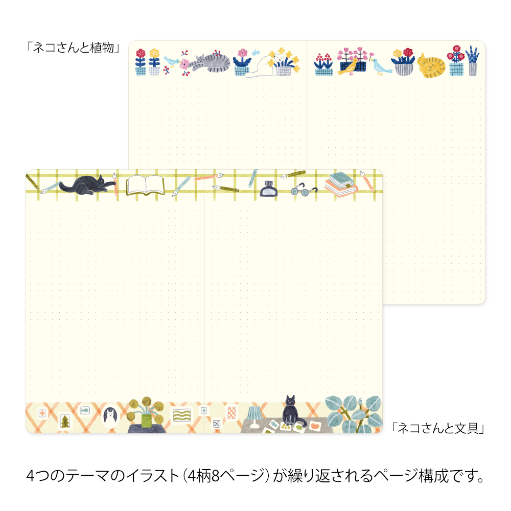 Yuru Log Notebook B6 Cat
