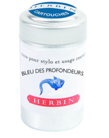 Herbin Ink Cartridges Blue des Profondeurs , 6 per tin