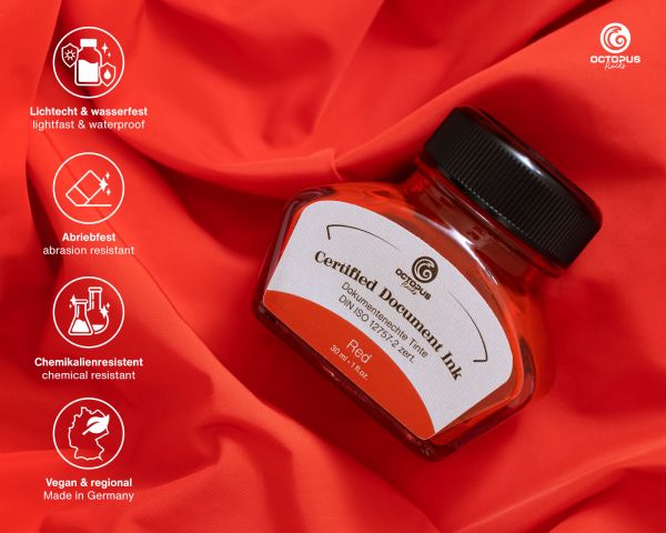 Octopus Document Ink - Red 30ml