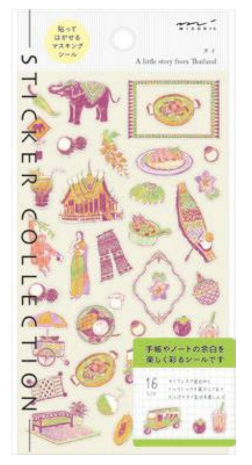 Midori Sticker Thai Motifs