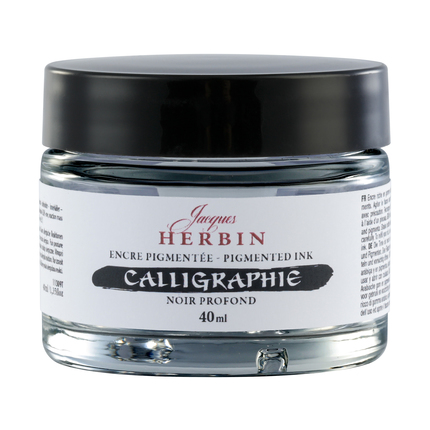 Herbin Pigmentierte Kalligrafietinte - Schwarz 40ml
