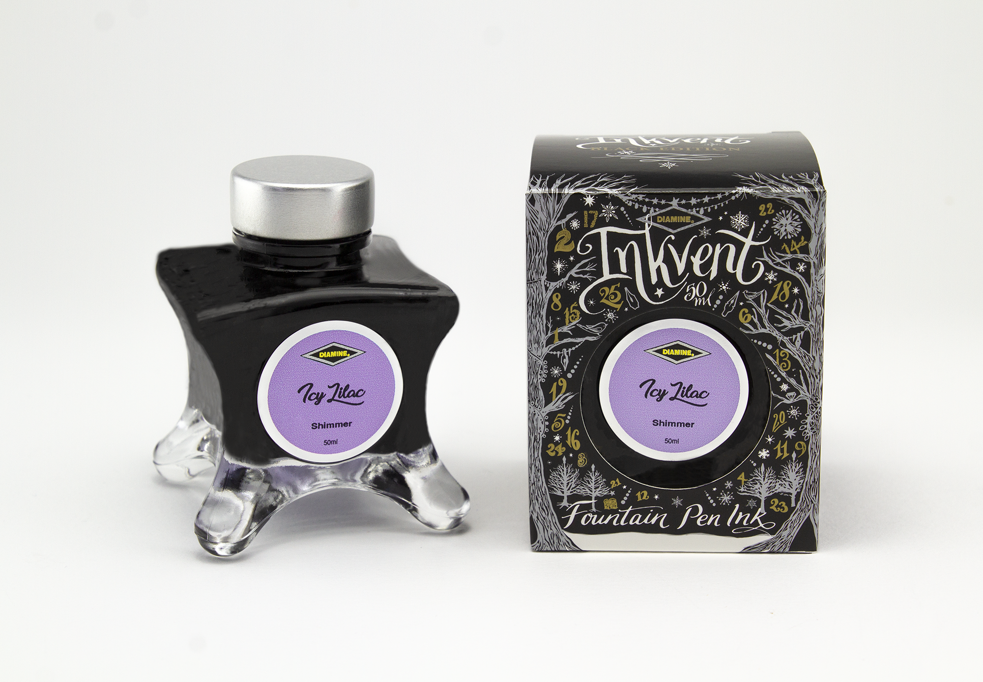 Diamine Inkvent Black Edition - Icy Lilac 50ml