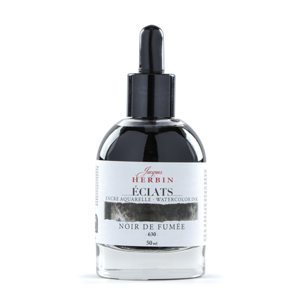 Jacques Herbin Aquarelltine Éclats - Lampenschwarz 50ml