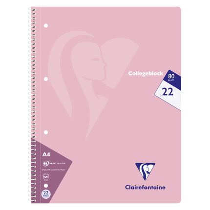 Clairefontaine Collegeblock Pastell A4