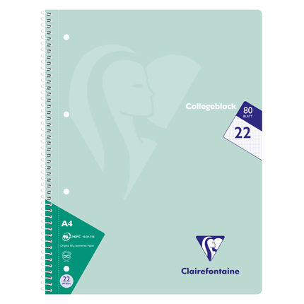Clairefontaine Collegeblock Pastell A4