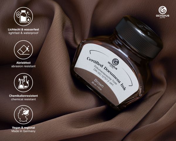Octopus Document Ink - Brown 30ml