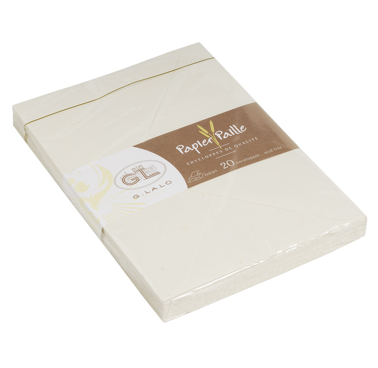 G.Lalo Strohpapier 20 Envelopes C6