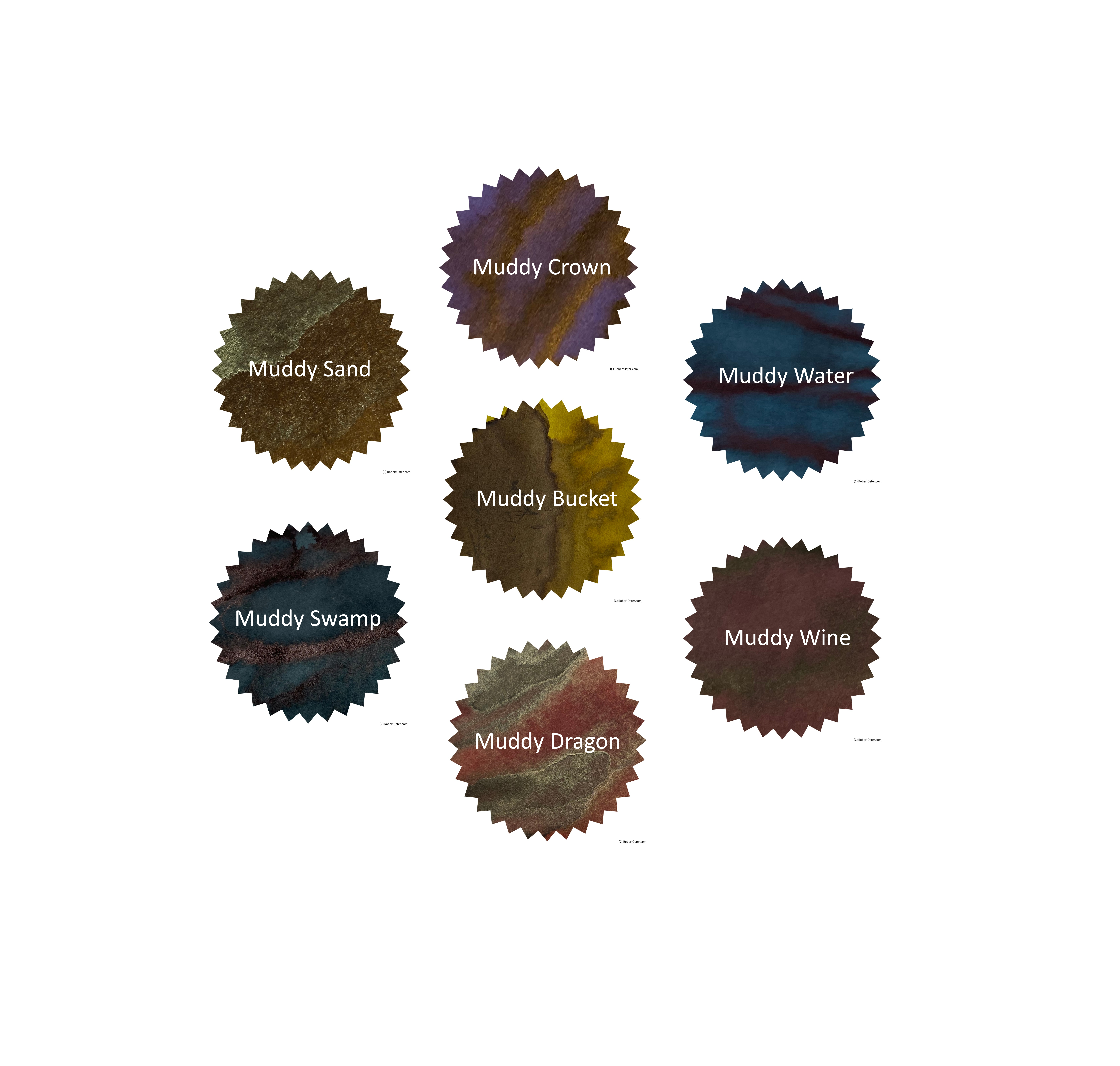 Robert Oster MudPack - Muddy Crown  Ink Sample 2ml