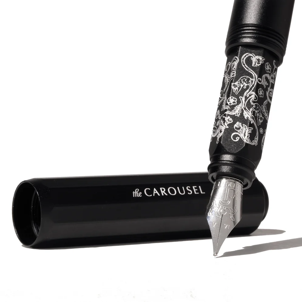 Ferris Wheel Press - Aluminum Carousel Fountain Pen - Bearrington Black