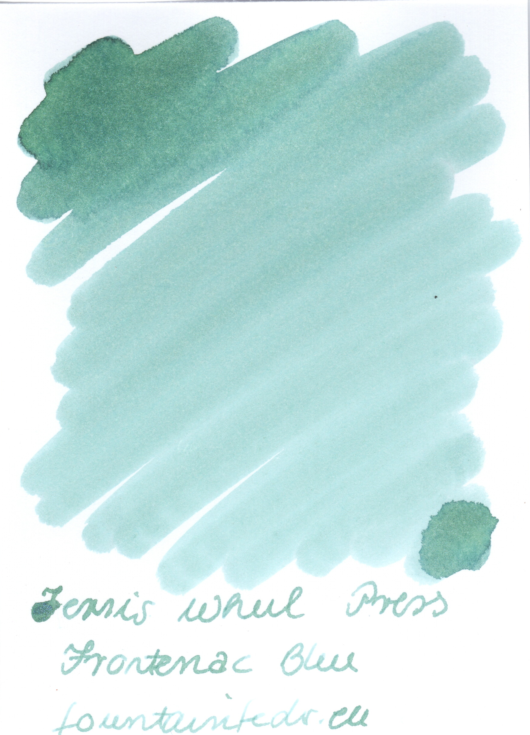 Ferris Wheel Press - Frontenac Blue Ink Sample 2ml