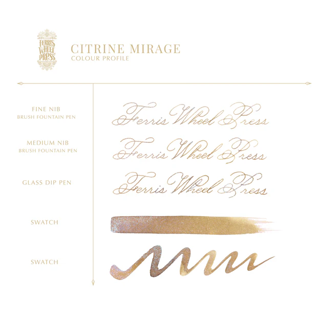Ferris Wheel Press Bestiary Series - Citrine Mirage Ink 85ml
