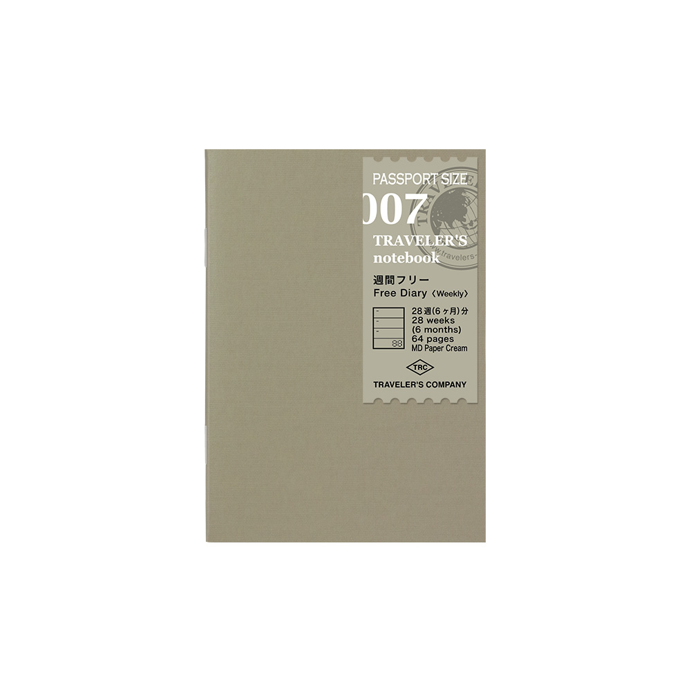 007. Free Diary Refill (Weekly) PP Size