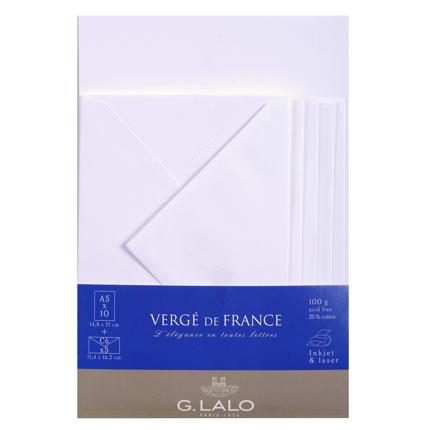 G.Lalo Stationery Set - Vergè de France A5 Extra weiß