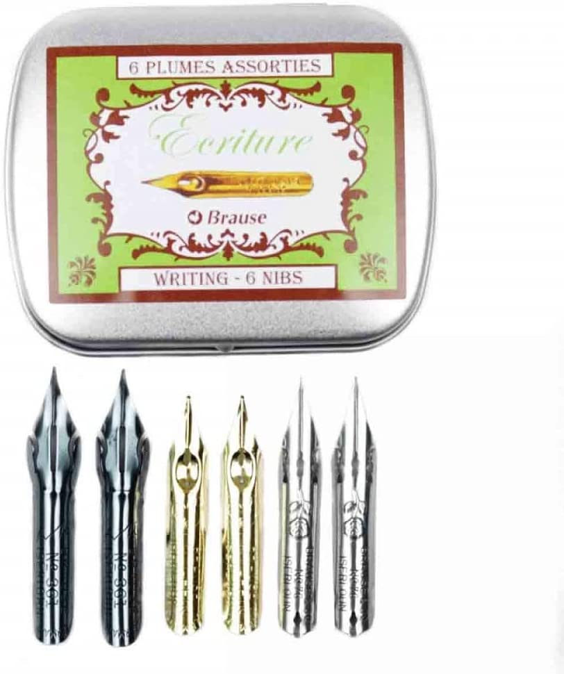 Brause - Box mit 6 Schreibfeder "Ecriture"