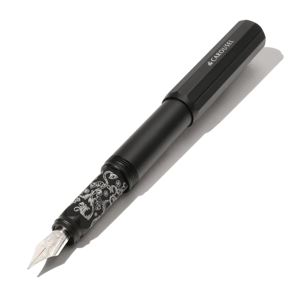 Ferris Wheel Press - Aluminum Carousel Fountain Pen - Bearrington Black