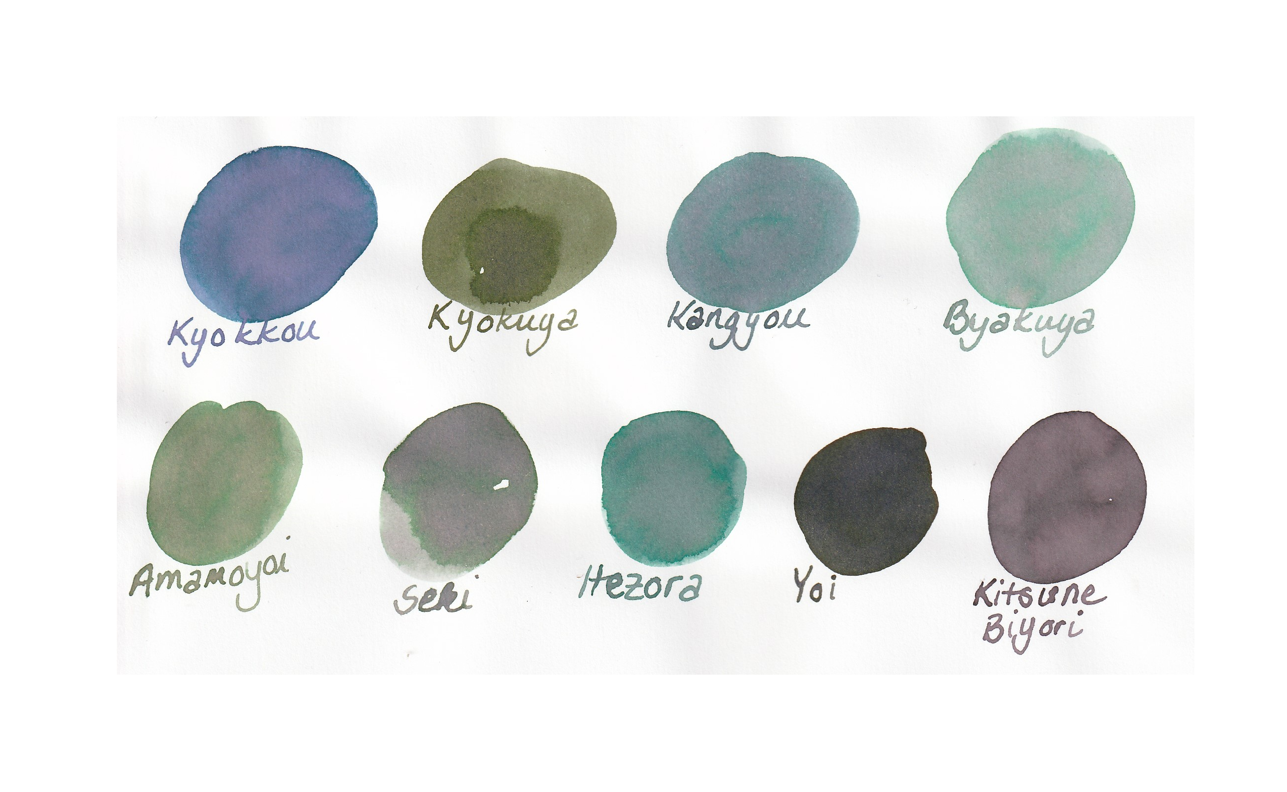 Sailor Yurameku 1. Edition Ink Sample Set