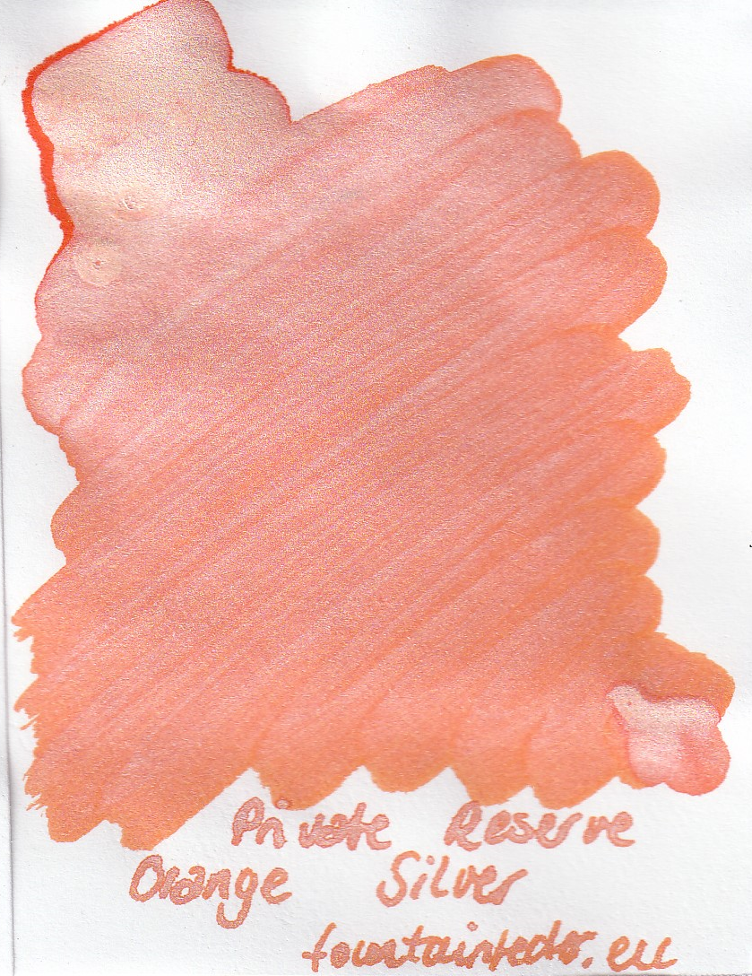 Private Reserve Pearlescent - Orange Silver Ink Sample 2ml