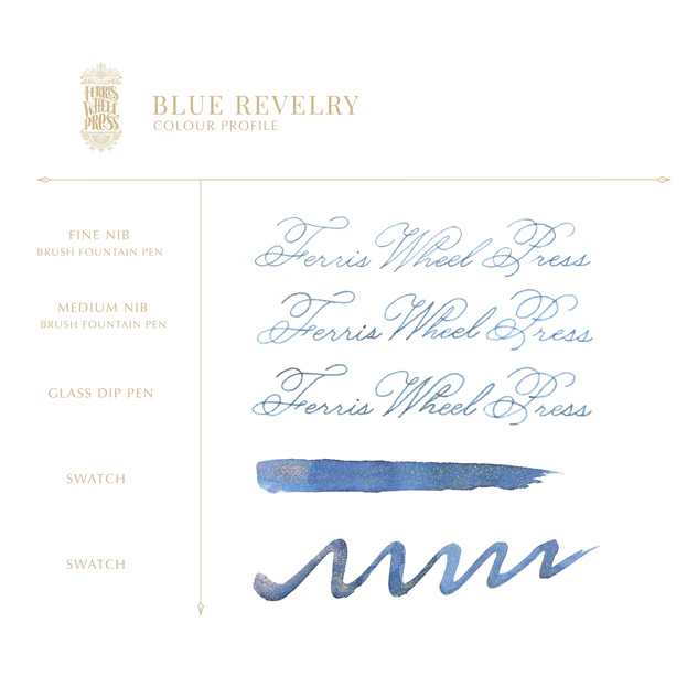 Ferris Wheel Press - Blue Revelry Ink Sample 2ml