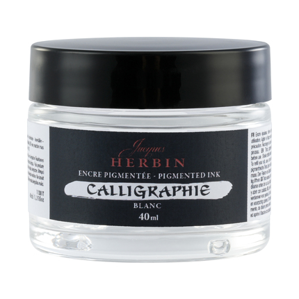 Herbin Pigmentierte Kalligrafietinte - Weiß 40ml
