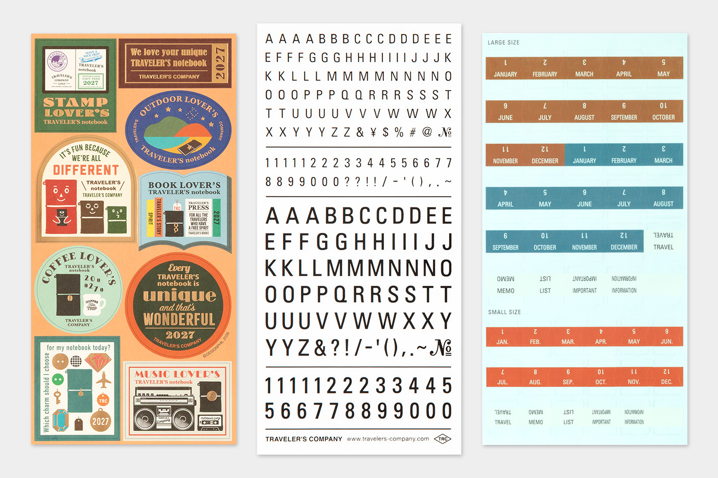 Traveler`s Company 2027 Customized Sticker Set