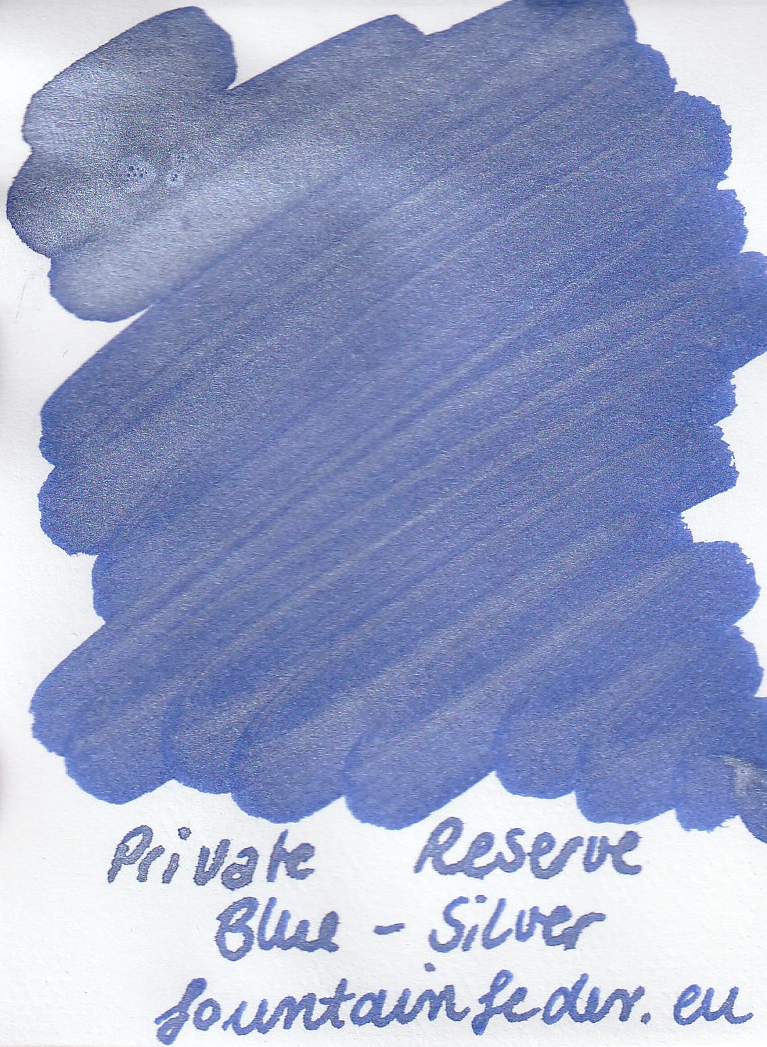 Private Reserve Pearlescent - Blue Silver Ink Sample 2ml