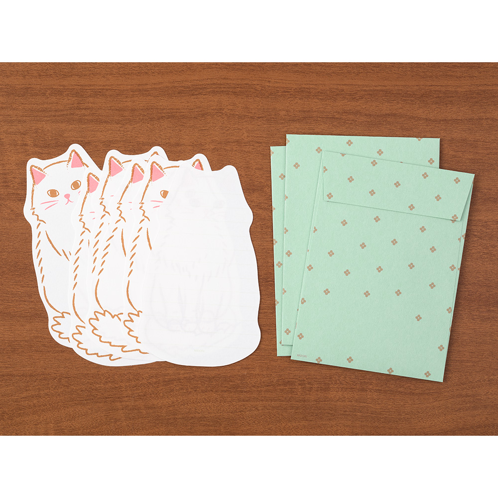 Midori Letter Set Die-Cut Cat