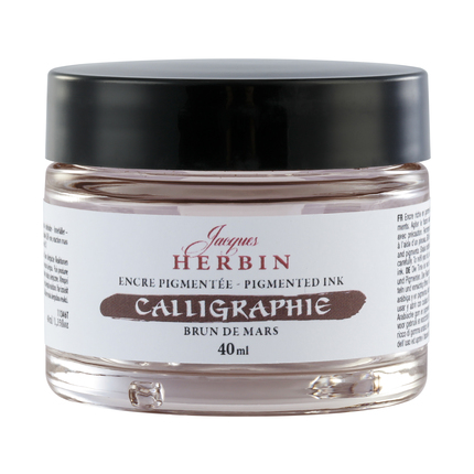 Herbin Pigmentierte Kalligrafietinte - Marsbraun 40ml