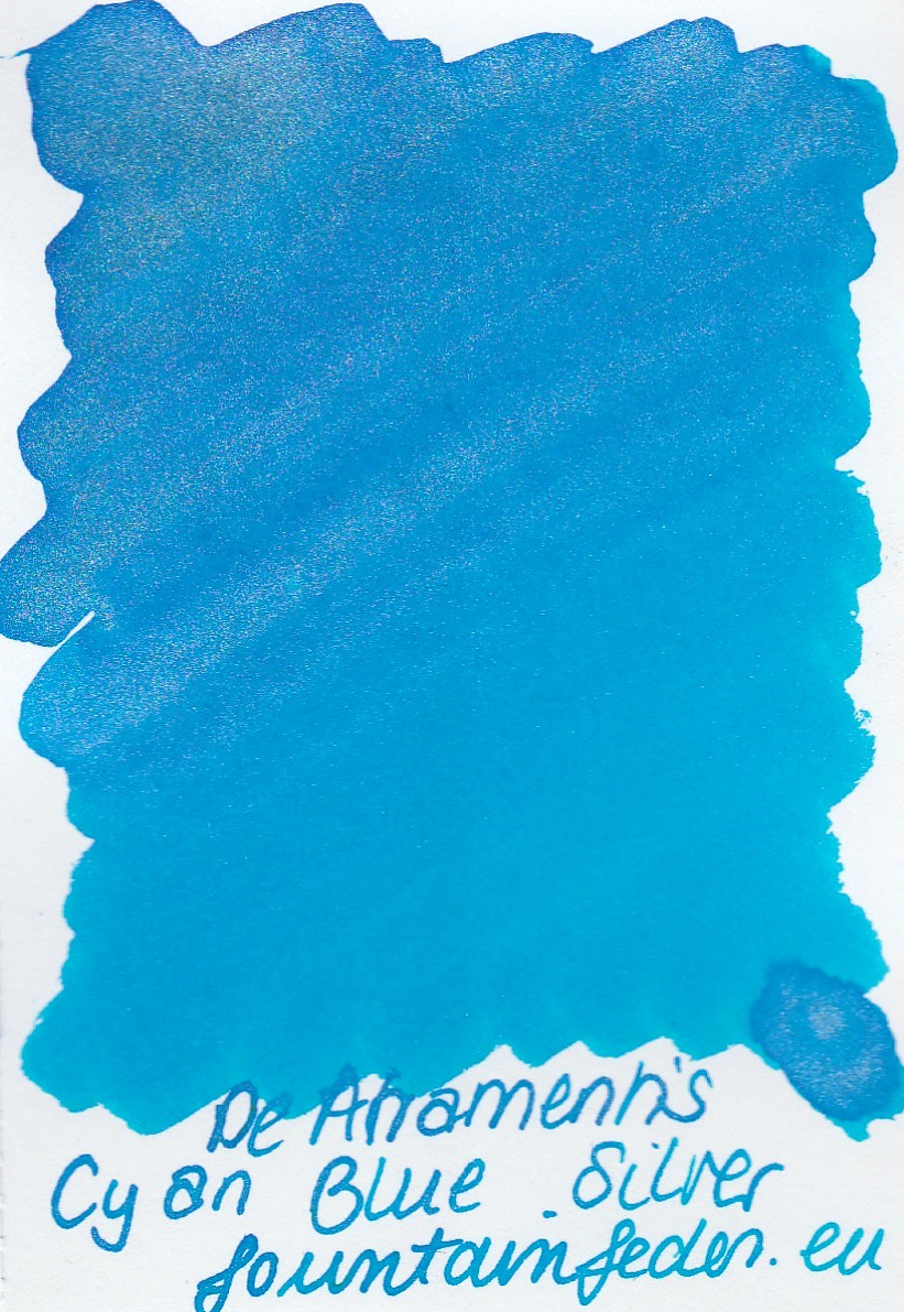 DeAtramentis Cyan Blue - Silver Sample 2ml