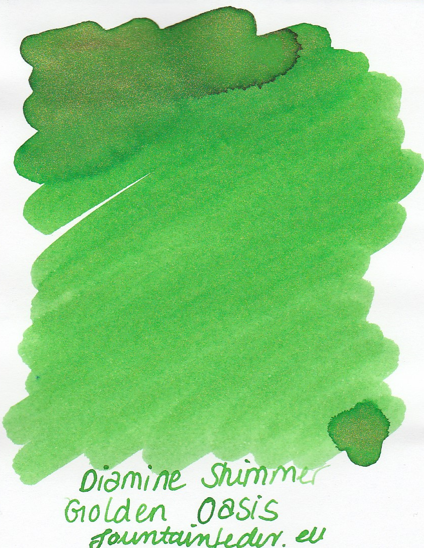 Diamine Shimmer Golden Oasis Ink Sample 2ml
