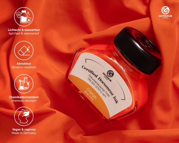 Octopus Document Ink - Orange 30ml