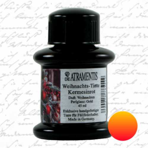 DeAtramentis Weihnachtstinte Kermesinrot Perlglanz 45ml