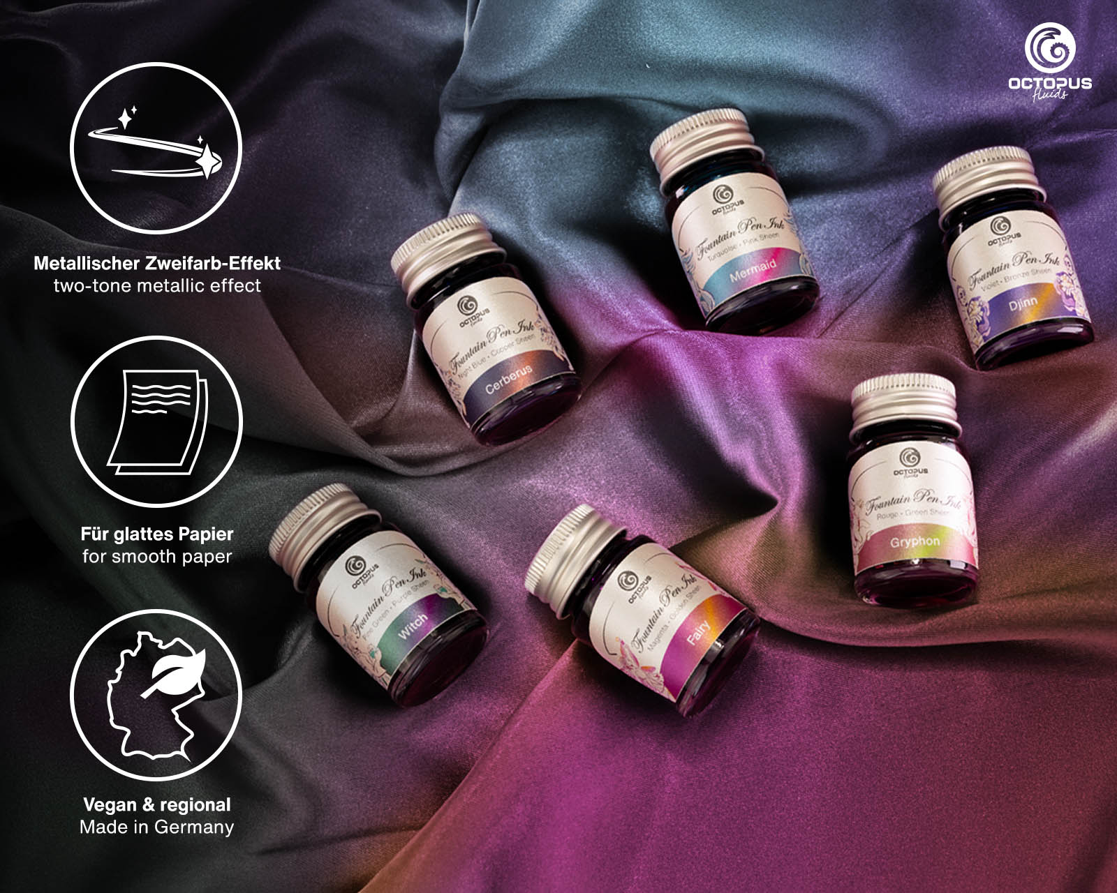 Octopus Sheen Ink Set 6x10ml