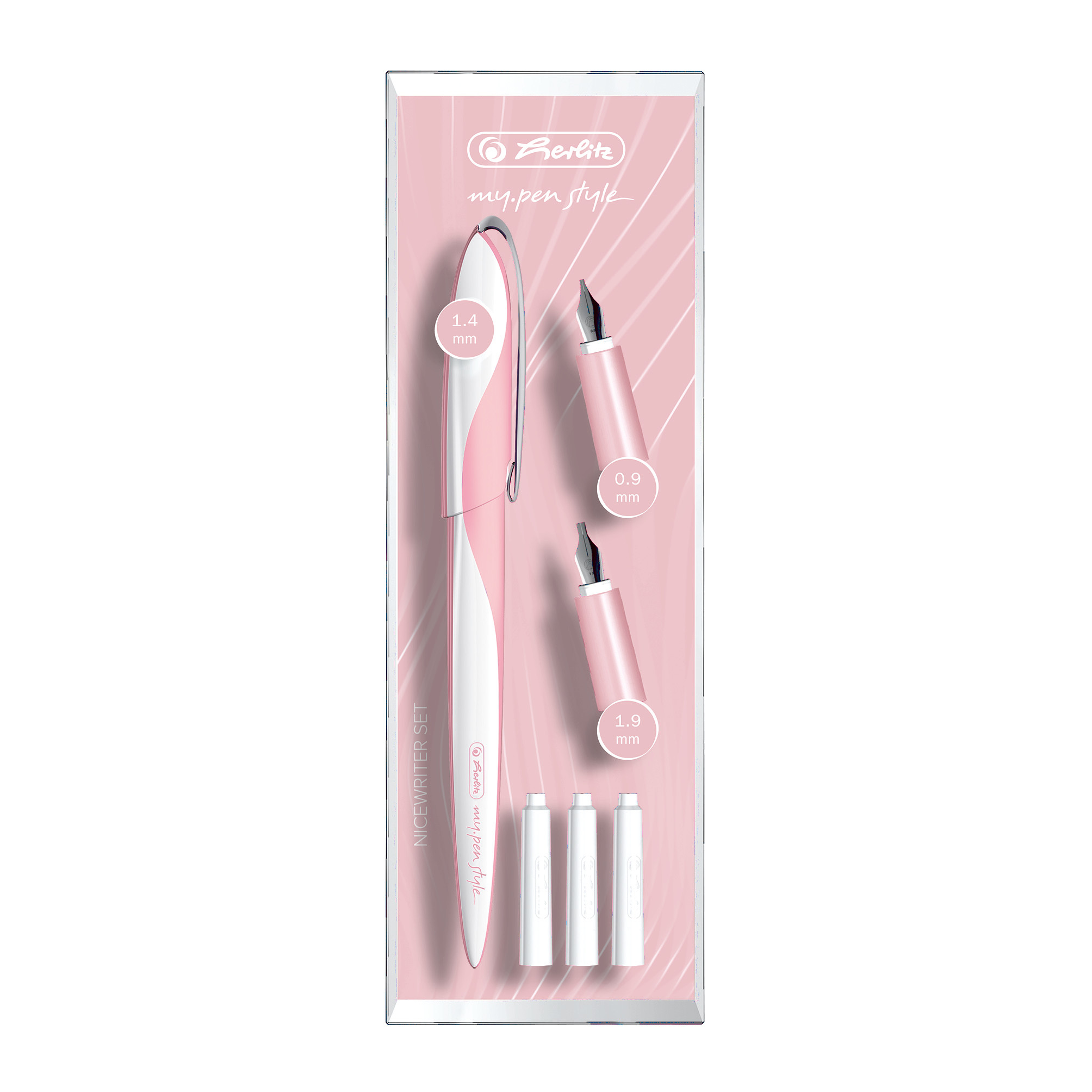 Herlitz Nicewriter Calligraphy Set Rose