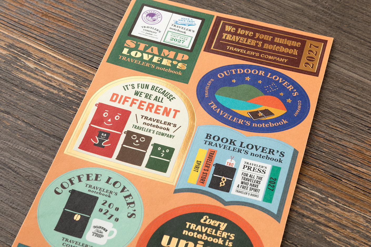 Traveler`s Company 2027 Customized Sticker Set
