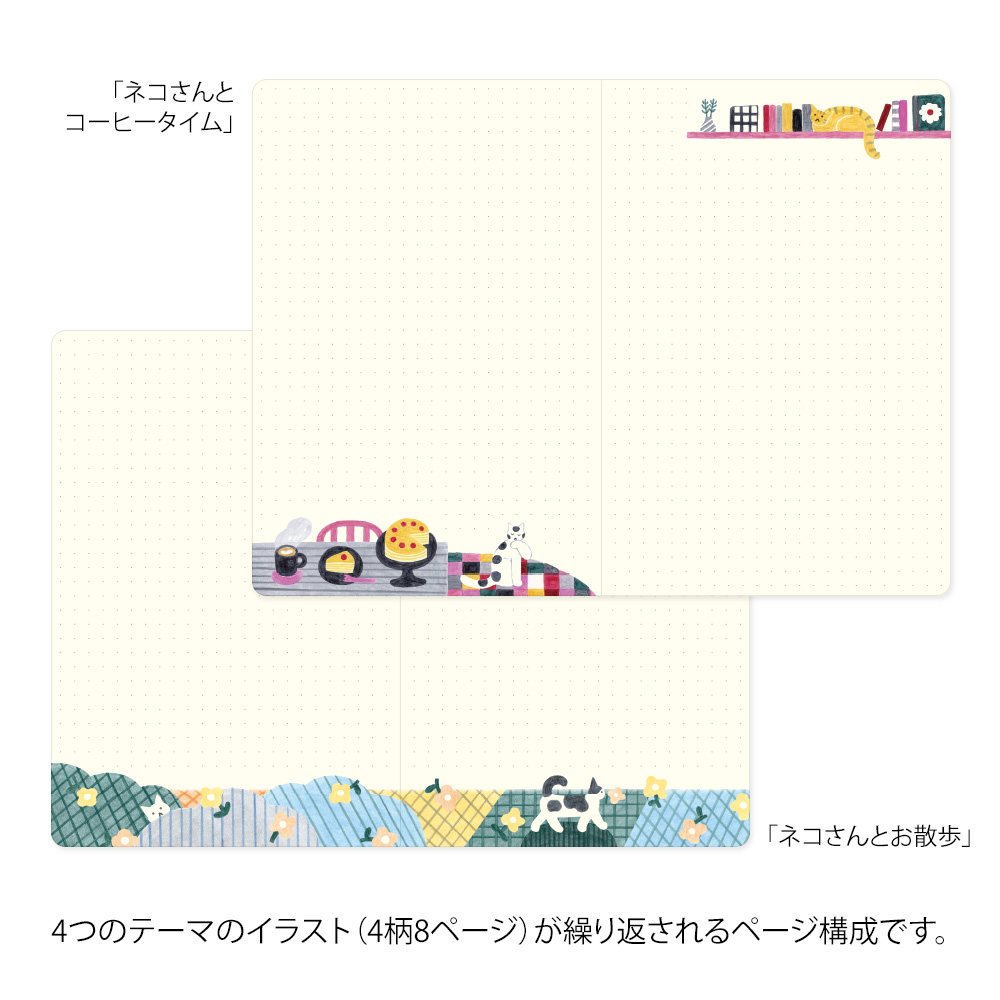 Yuru Log Notebook B6 Cat
