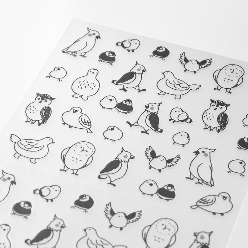 Midori Chat Birds Stickers