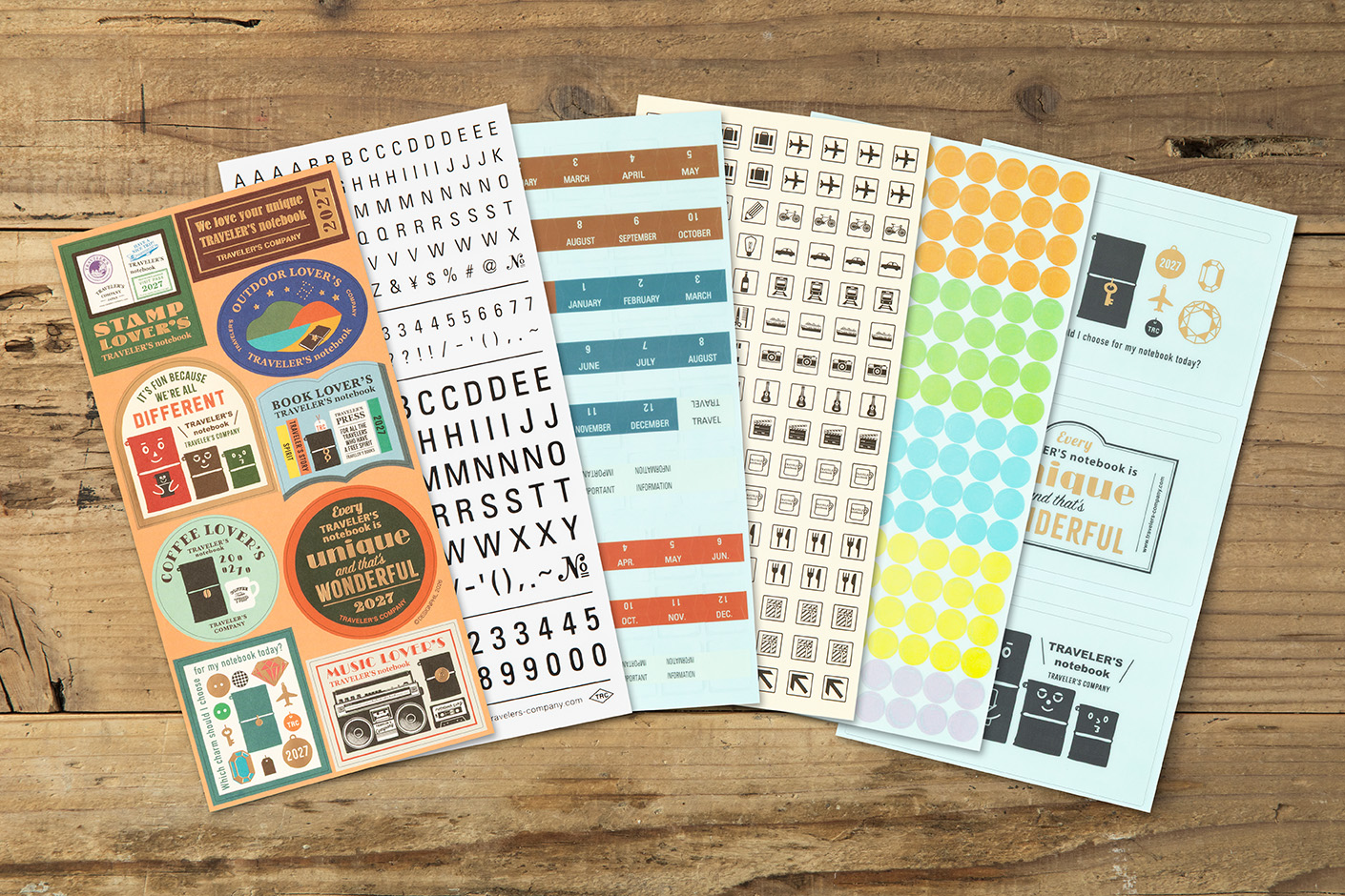 Traveler`s Company 2027 Customized Sticker Set