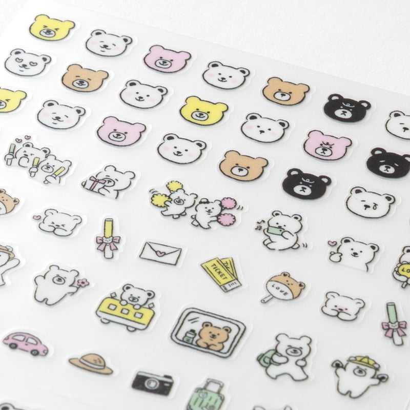 Midori Pictograph Bear Sticker