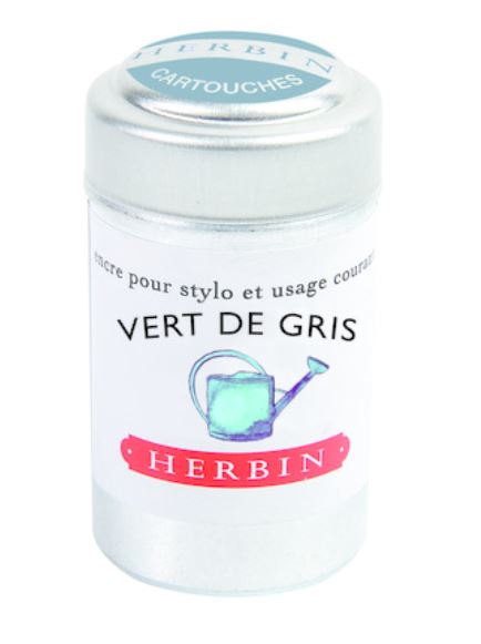 Herbin Ink Cartridges Vert de Gris , 6 per tin