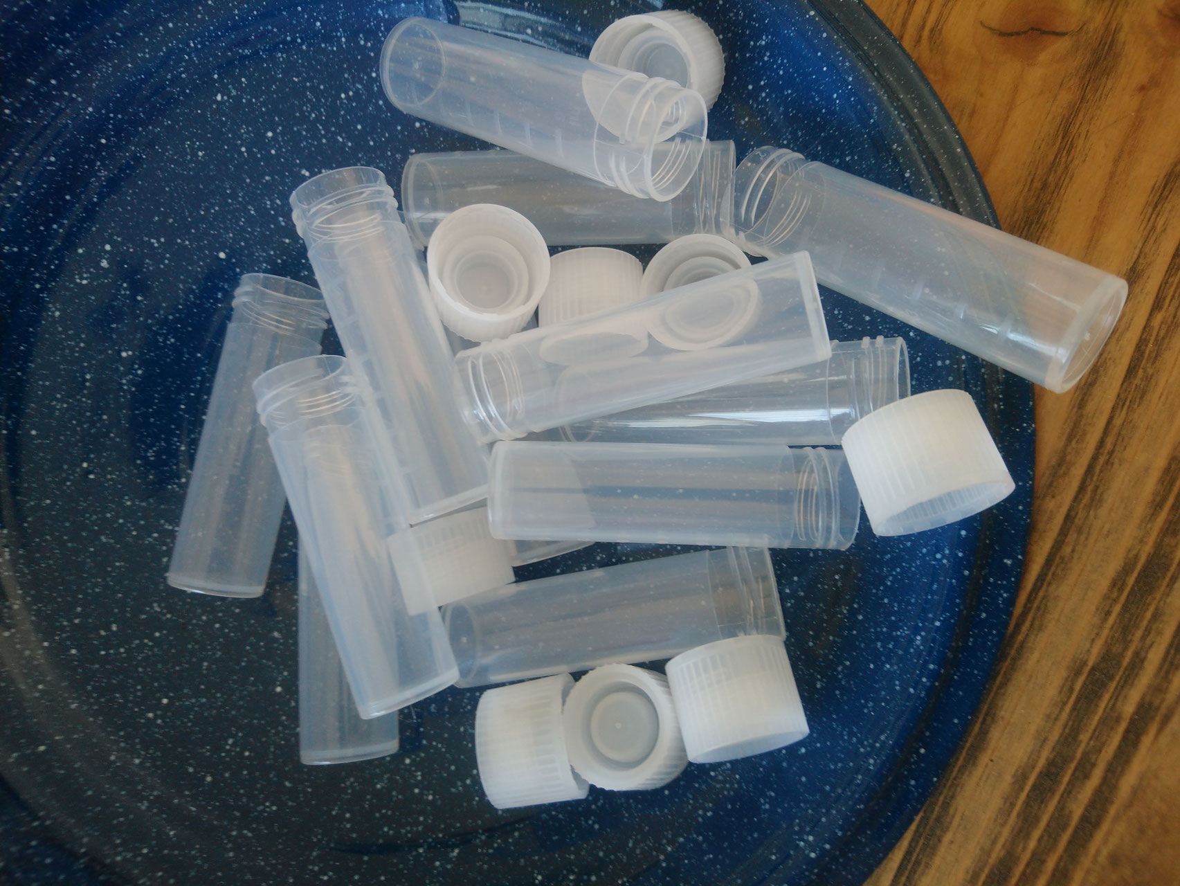 Empty ink sample vials