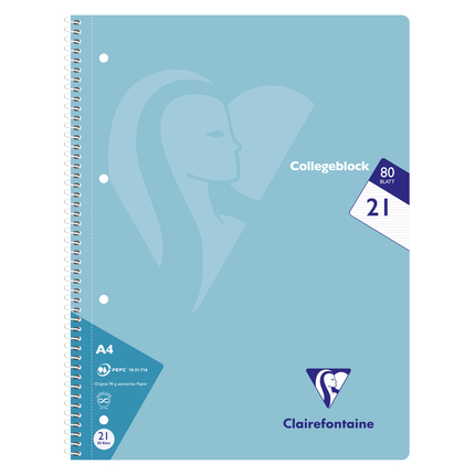 Clairefontaine Collegeblock Pastell A4