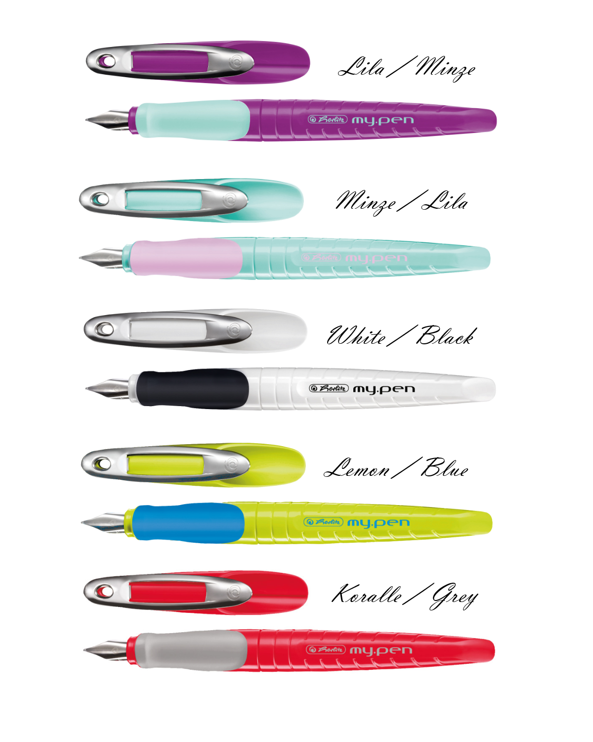 Herlitz my.pen Koralle / Grey