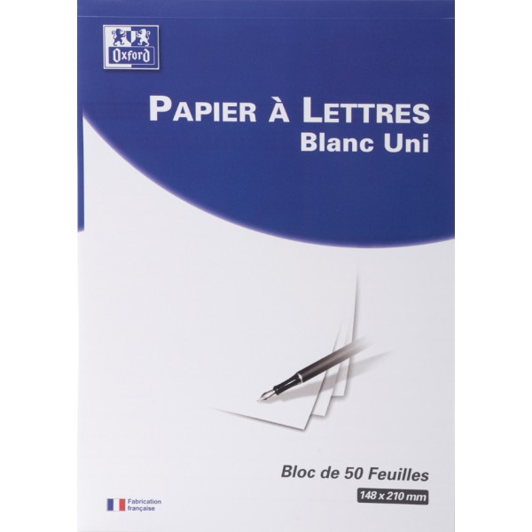 Oxford A4 Writing Pad  - 80g Velin Paper