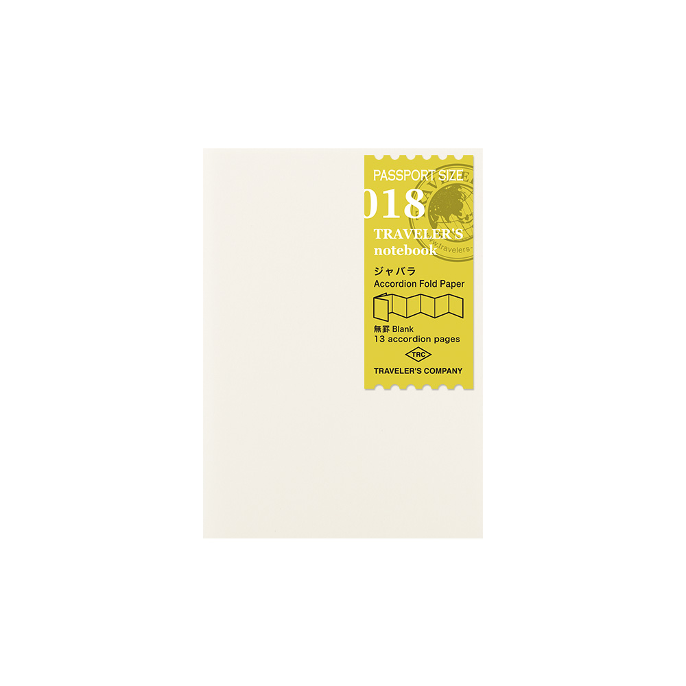 018. Accordion Fold Paper Refill Passport Size