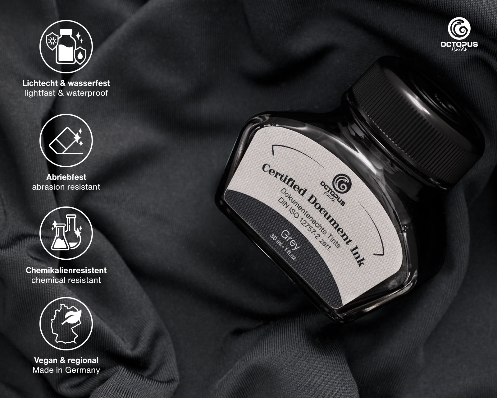 Octopus Document Ink - Grey 30ml