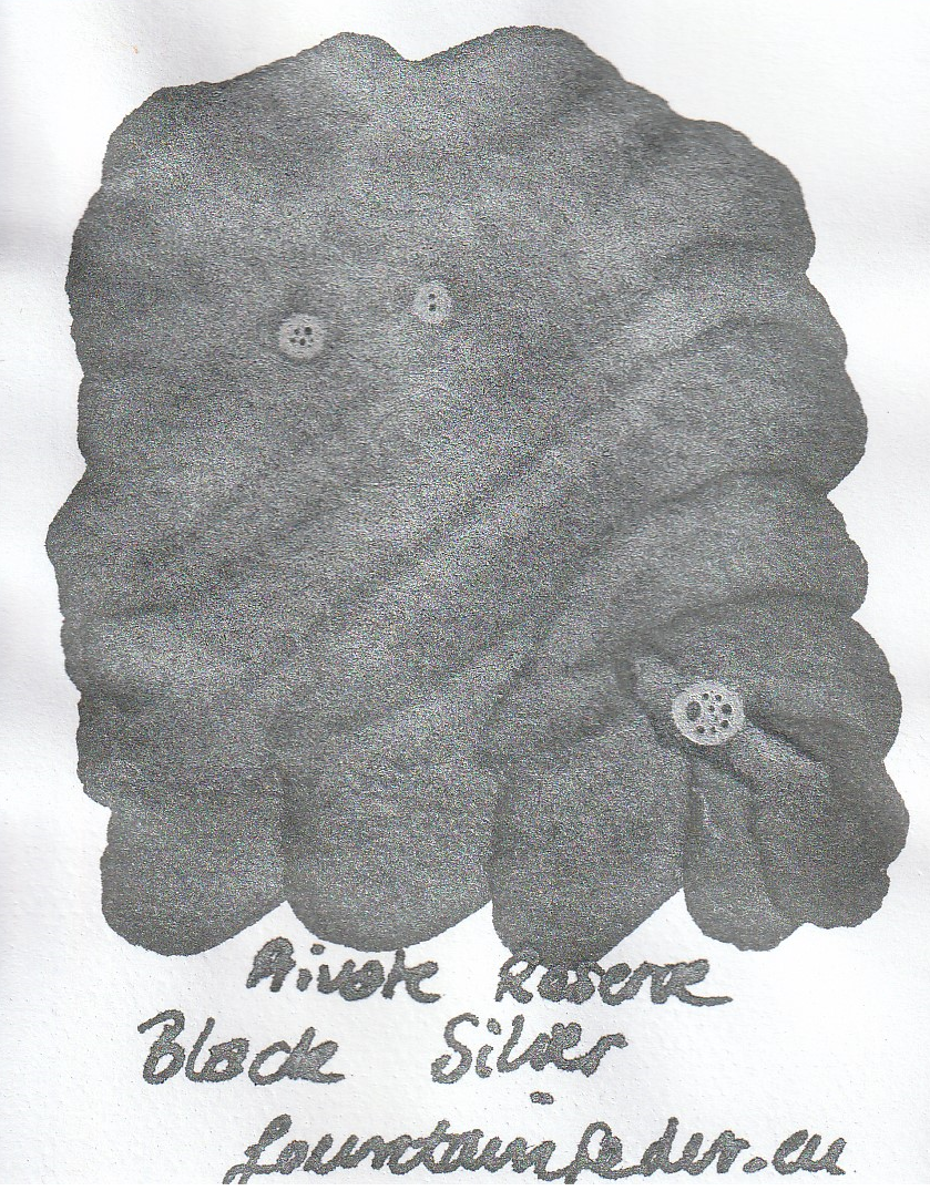 Private Reserve Pearlescent - Black Silver Ink Sample 2ml