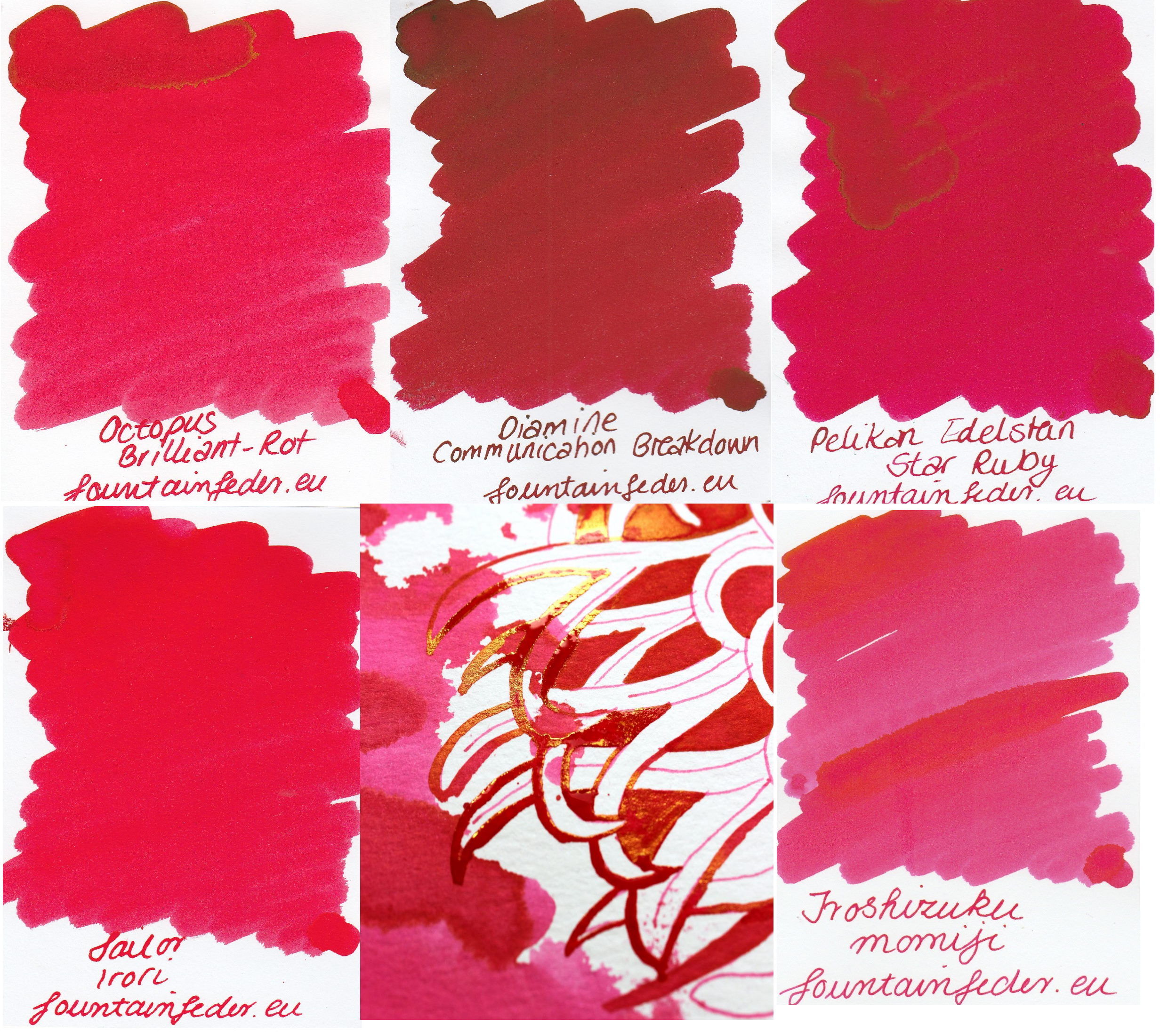 Rote Grütze Ink Sample Set