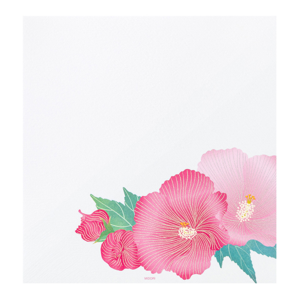 Midori Seasonal Stationery - Confederate Rose
