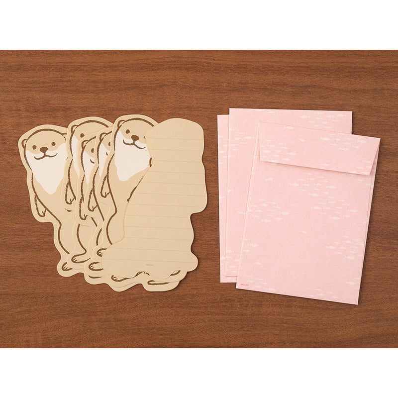 Midori Letter Set Die-Cut Otter