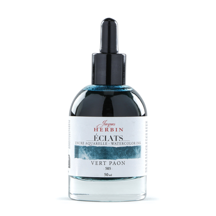 Jacques Herbin Aquarelltine Éclats - Pfaugrün 50ml